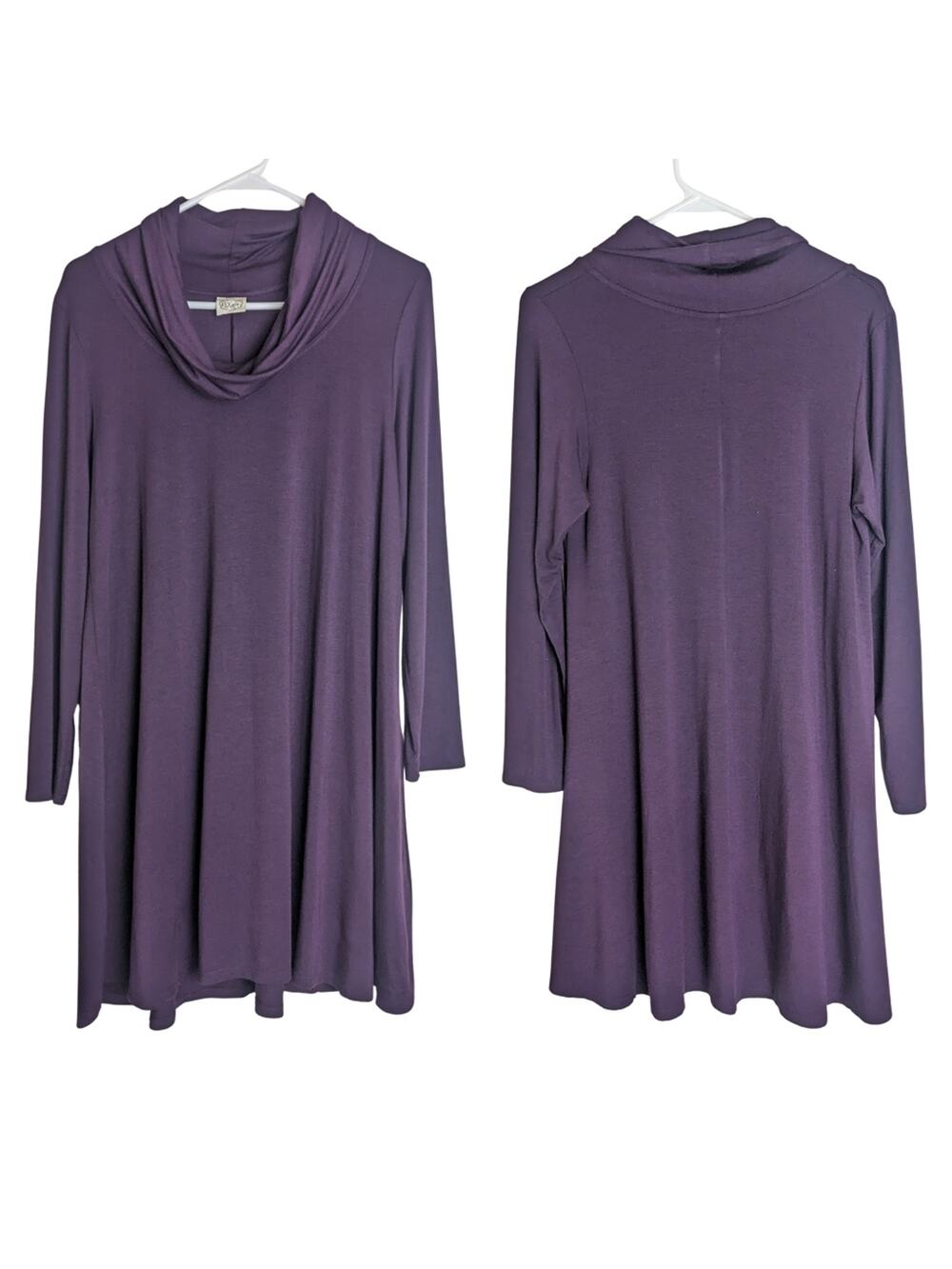 90's Revival Soft Modal Cowl Neck Shirt Dress Women's Size Medium